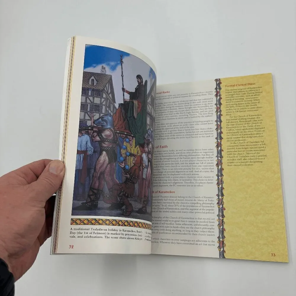 AD&D Karameikos Kingdom of Adventure Explorers Guide Book Only VG+‎